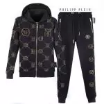 survetement philipp plein sport gold qp logo hoodie